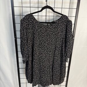 Torrid 6X Leopard Print Short Sleeve Top